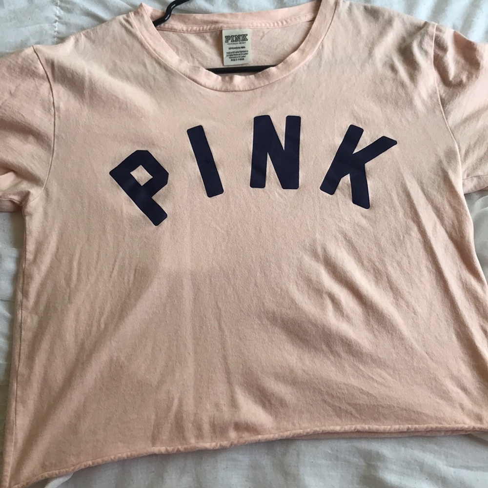 pink crop top